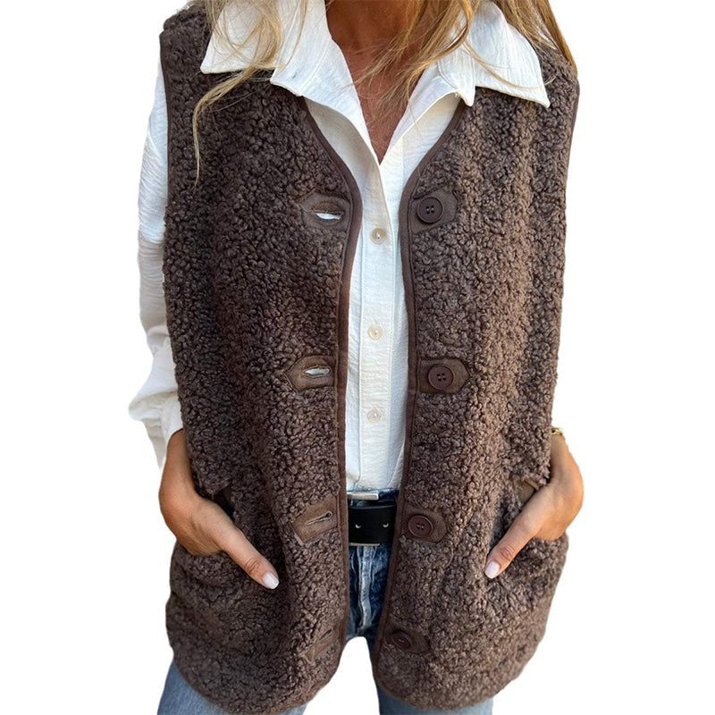 📢📢50 % RABATT!! ⏰Kurze Thermoweste für Damen mit Knopfleiste vorne