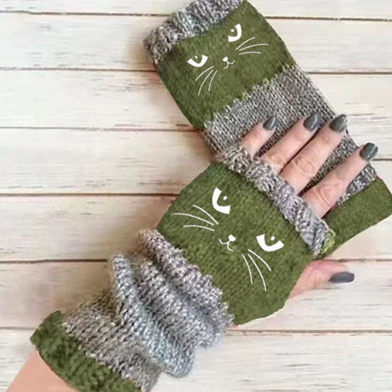 Winter Warm Half Finger Knitted Gloves