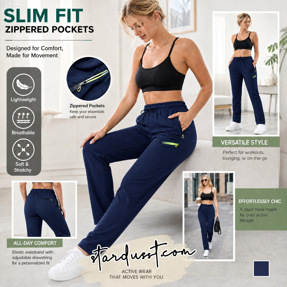 🔥LAST DAY SALE 50% OFF!!🔥Women’s Straight-Leg Cargo Trousers – Elastic Waist, 6-Pocket Casual Pants for Work, Travel & Everyday Wear 👖✨ 4