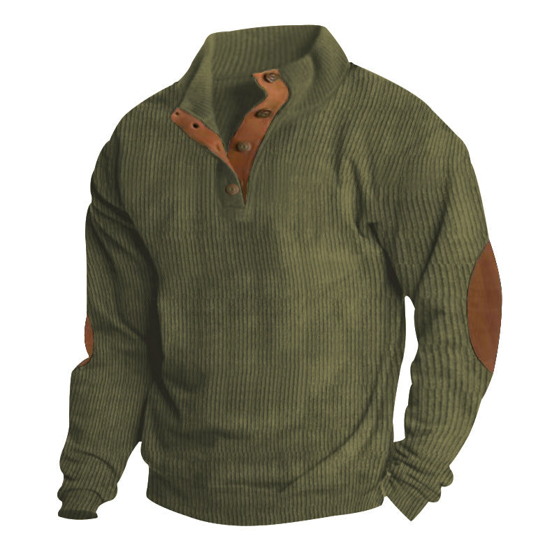 🏆Limited Time 50% Off! Men's Corduroy Stand Collar Sweatshirt