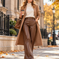 👖 Women's High-Stretch Faux Leather Trousers with Flattering High-Waist & Straight-Leg Fit ✨