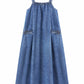 👗 Relaxed Denim, Freedom to Move | Women's Oversized Suspender Maxi Dress