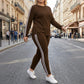 💖Black Friday Mega Deal – 50% off!💖 👕 Women's 2-Piece Long Sleeve Tracksuit Set – Minimalist Design, Easy to Style ✨