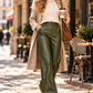 👖 Women's High-Stretch Faux Leather Trousers with Flattering High-Waist & Straight-Leg Fit ✨