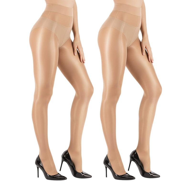 ✨ Buy 1 Get 1 FREE!❤️Transparent High-Waisted Shiny Sheer Tights for Women - Sheer & Comfortable