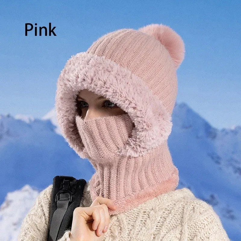 ⏰Black Friday Mega Deal – 50% OFF💖Women's Winter One-Piece Knitted Beanie Scarf Mask