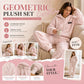Embossed Geometric Plush Set – Warm embossed plush matching set, trendy & cozy for cold days🍂👚