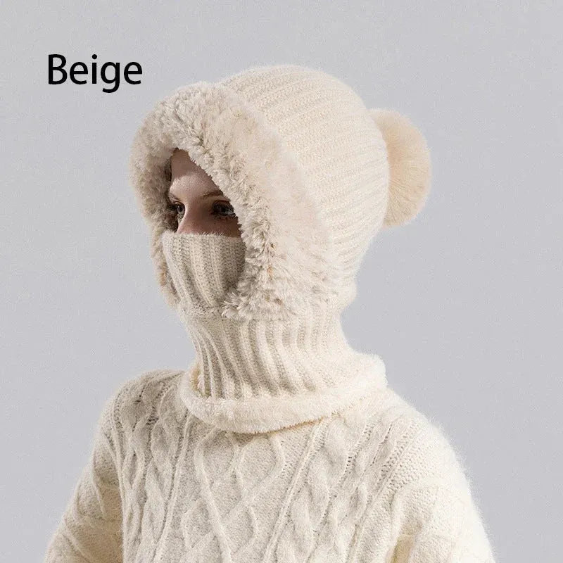 ⏰Black Friday Mega Deal – 50% OFF💖Women's Winter One-Piece Knitted Beanie Scarf Mask