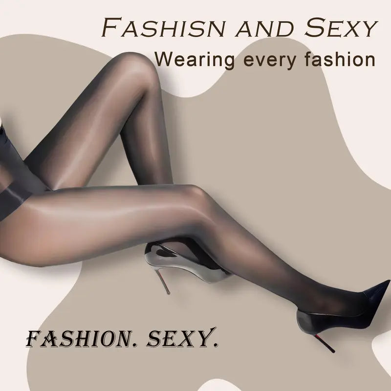 ✨ Buy 1 Get 1 FREE!❤️Transparent High-Waisted Shiny Sheer Tights for Women - Sheer & Comfortable