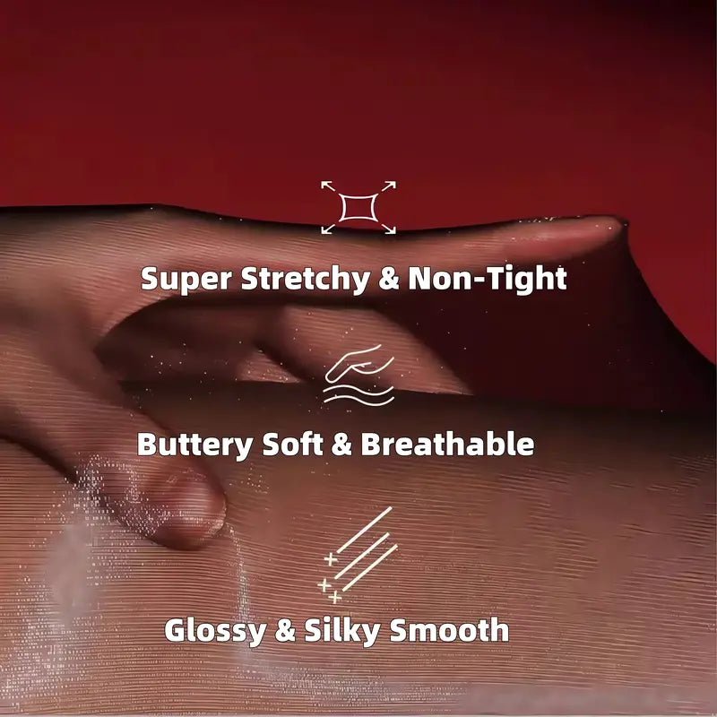 ✨ Buy 1 Get 1 FREE!❤️Transparent High-Waisted Shiny Sheer Tights for Women - Sheer & Comfortable
