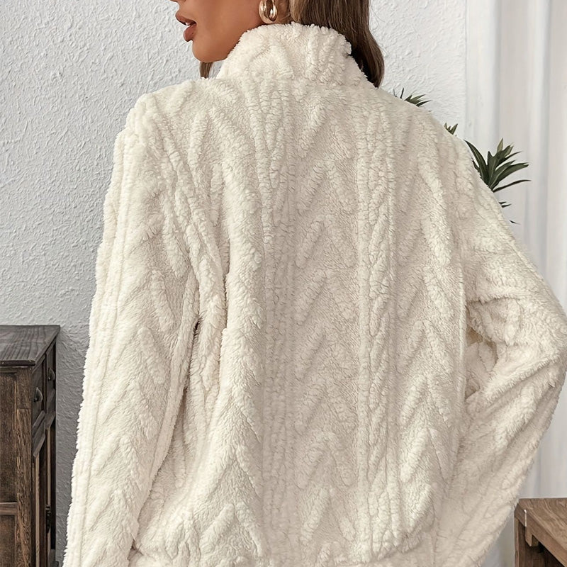 ☀️Half-Zip Fuzzy Sweatshirt🍂 | Cloud-Soft + Roomy Pockets – Comfy Daily/Lounge