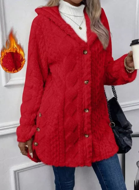 ⏳Limited-time offer: 50% off⏰Diamond-patterned women's warm hooded outerwear🎁