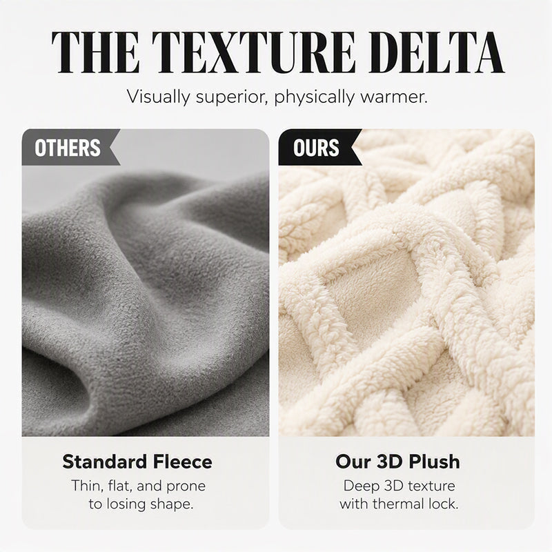 🍂 Embossed Geometric Plush Set – Timeless Comfort & Effortless Style For Every Occasion