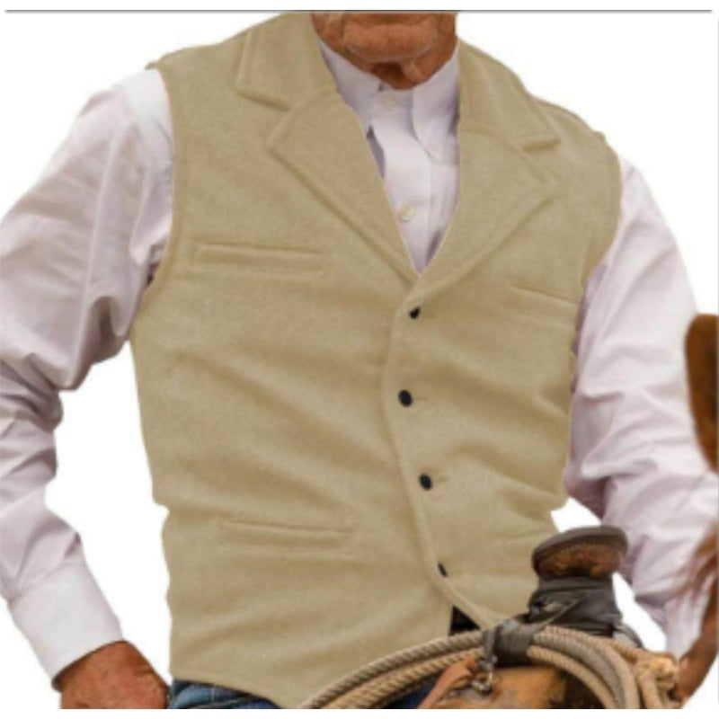 ⏳LAST DAY SALE ONLY￡19.99!🔥✨Men's Vintage Lapel Herringbone Tweed Vest👔🐴