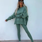 ⏳ 💖Black Friday Mega Deal – 50% off!💖 Women's Long Sleeve Printed Sweatshirt and Leggings 2-piece Set