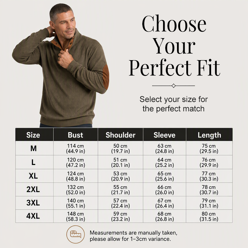 🏆Limited Time 50% Off! Men's Corduroy Stand Collar Sweatshirt