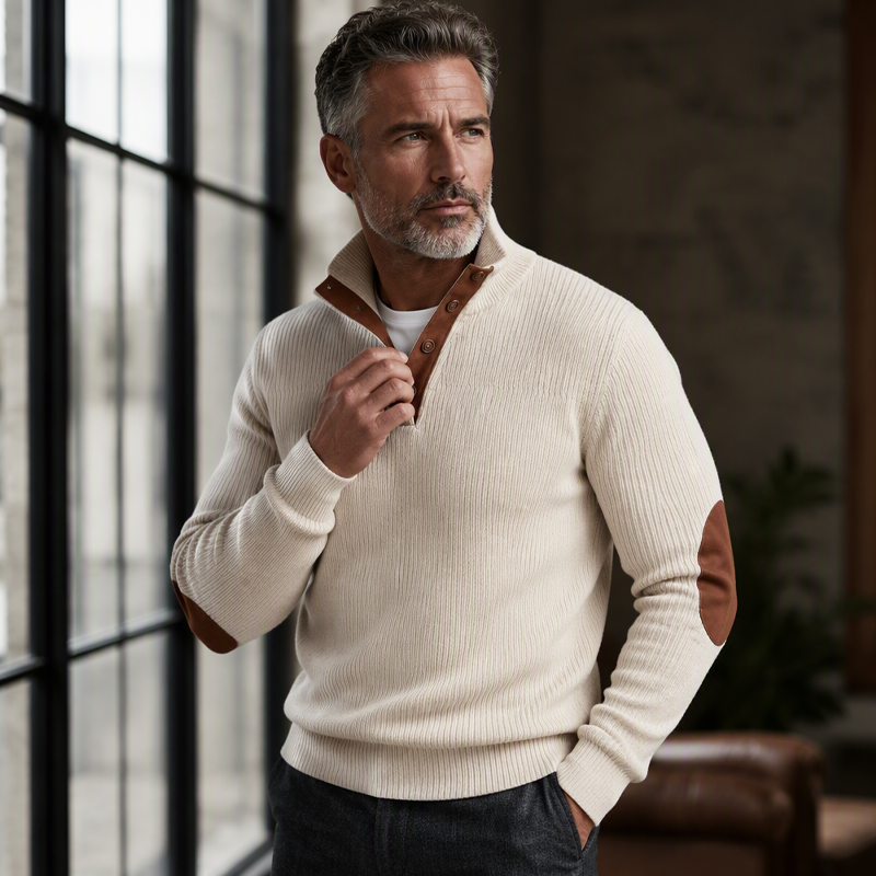 🏆Limited Time 50% Off! Men's Corduroy Stand Collar Sweatshirt