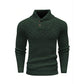 🖤Black Friday Sale🖤🧶 Men's Soft Anti-Pilling Textured Knit Sweater with Buttoned Stand Collar ✨