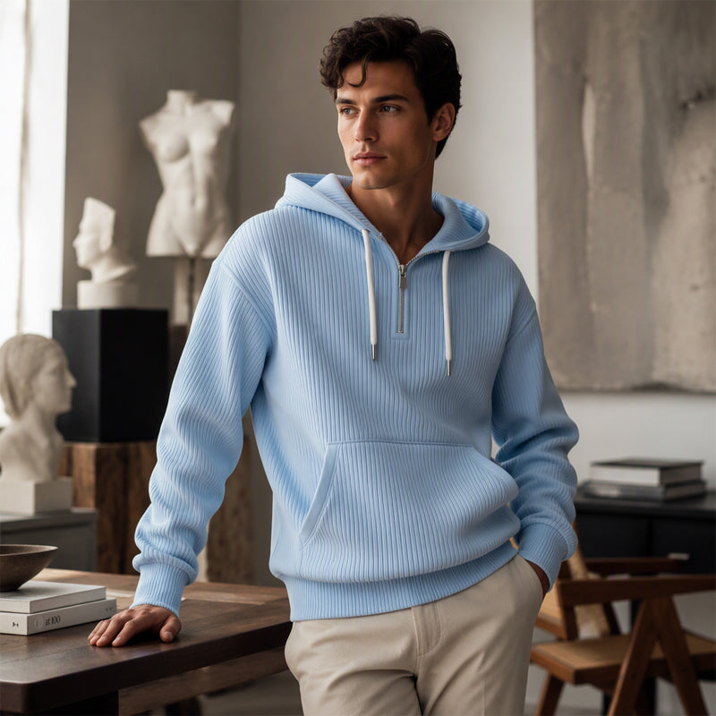 🖤Black Friday Sale🖤🛍️ Men's Casual Half-Zip Corduroy Hoodie