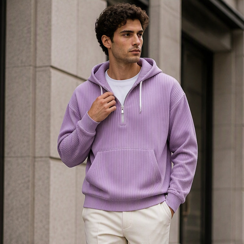🖤Black Friday Sale🖤🛍️ Men's Casual Half-Zip Corduroy Hoodie