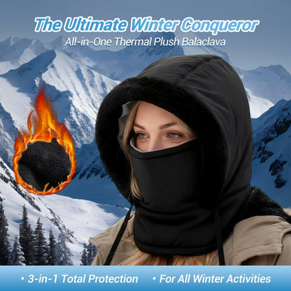 🎉Limited‑Time 28% OFF ❄️🔥Plush-lined Thickened Thermal Hat with Face Mask