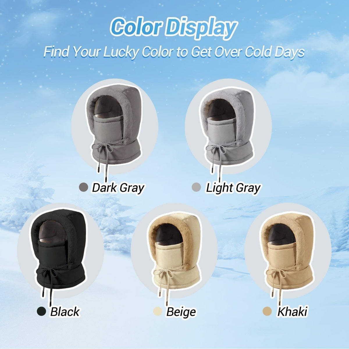🎉Limited‑Time 28% OFF ❄️🔥Plush-lined Thickened Thermal Hat with Face Mask
