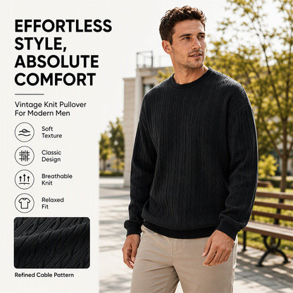 Hot Sale 50% OFF🔥Men's Cable Knit Crewneck Sweatshirt