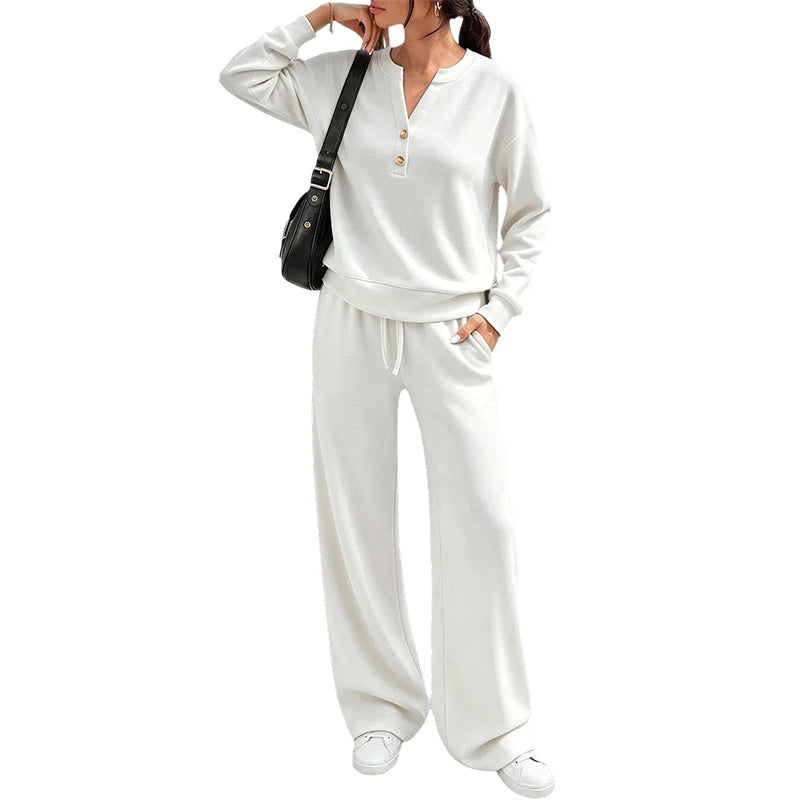 🖤Black Friday Sale:50% OFF🖤 ☁️Women's Effortless Top & Wide-leg Pants Set