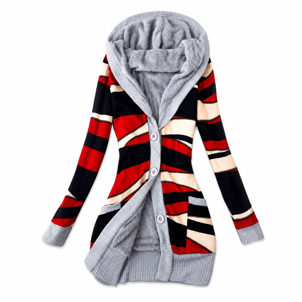 💖Black Friday Mega Deal – 50% off!💖 🌼Women's Mid-Length Hooded Knit with Cotton Lining