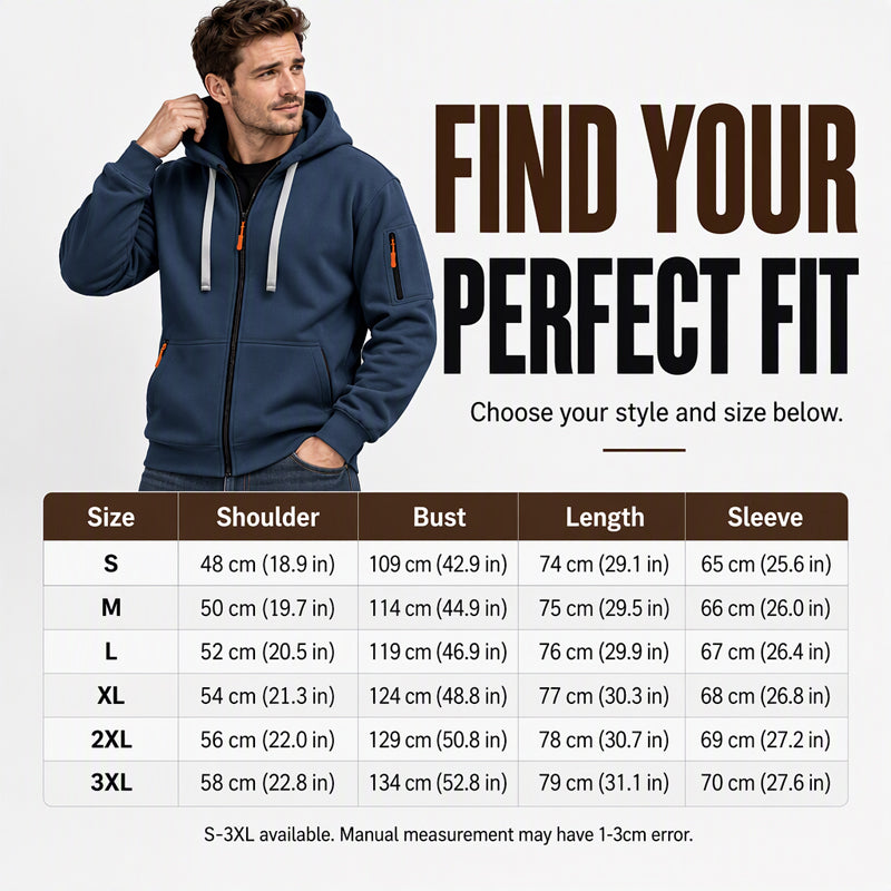 💖Black Friday Mega Deal – 50% off!💖🏃‍♀️ Men's Casual Thermal Hooded Jacket