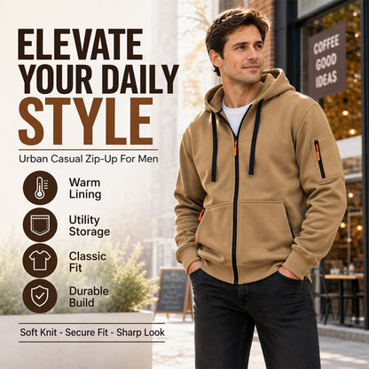 💖Black Friday Mega Deal – 50% off!💖🏃‍♀️ Men's Casual Thermal Hooded Jacket