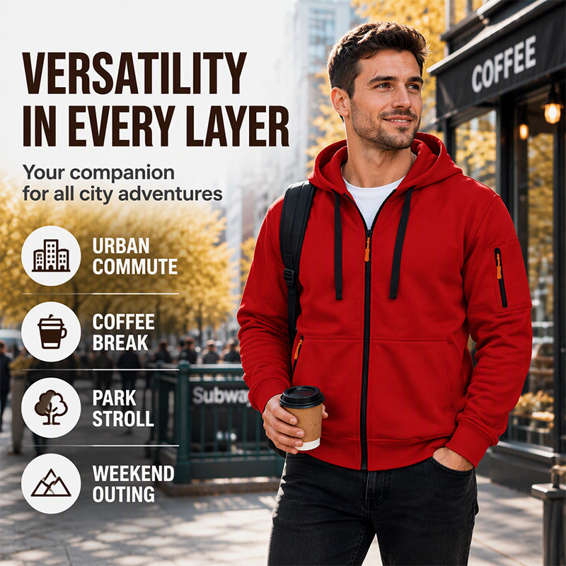 💖Black Friday Mega Deal – 50% off!💖🏃‍♀️ Men's Casual Thermal Hooded Jacket
