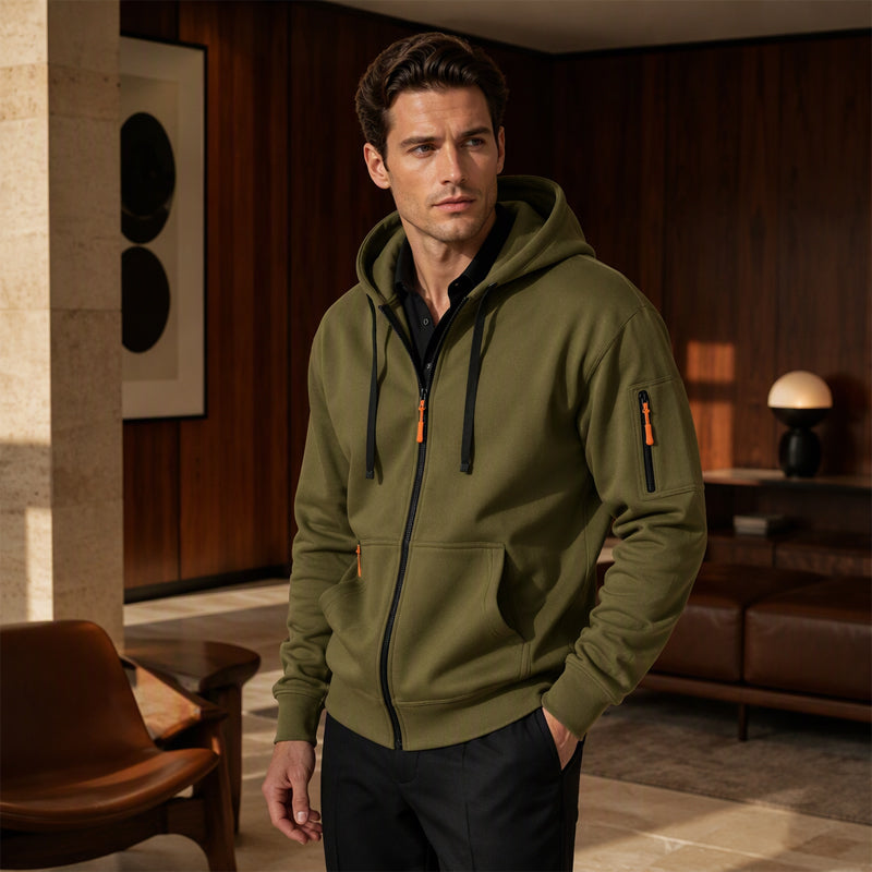 💖Black Friday Mega Deal – 50% off!💖🏃‍♀️ Men's Casual Thermal Hooded Jacket