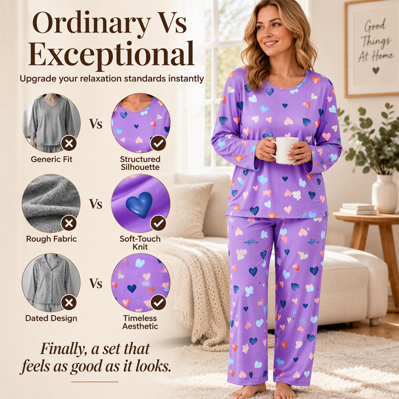 💖🌙 Sweetheart Dreams™ – Cute Heart-Print Cosy Pyjama Set ✨🩷