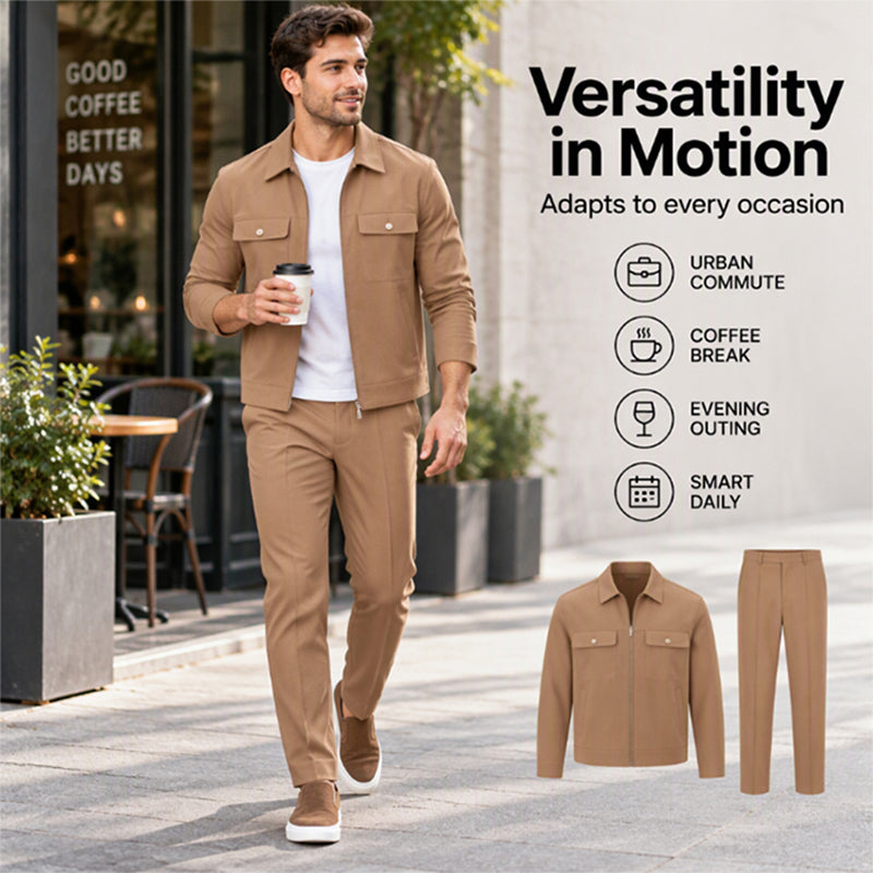 💖Black Friday Mega Deal – 50% off!💖 Men's Casual Stylish Jacket and Pants Set