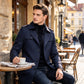 Men's Mid-Length Trench Coat with Detachable Liner