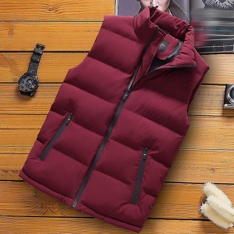 Men's Classic Stand Collar Padded Vest
