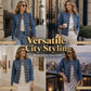 💖Black Friday Mega Deal – 50% off!💖 ✨Women's Vintage Symmetrical Button Denim Jacket