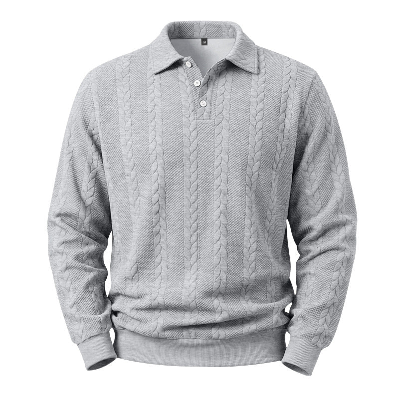 🖤Black Friday Sale:50% OFF🖤 ☕️ Men's Casual Jacquard Cable Texture Top