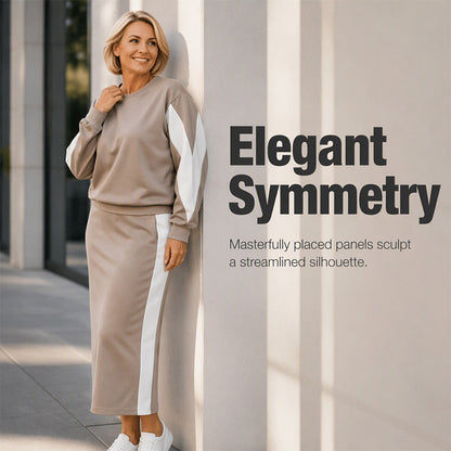 👗 Women's Knit Two-Piece Sweatshirt & Midi Skirt Set | Cozy & Coordinated – Effortless Chic for Everyday ✨