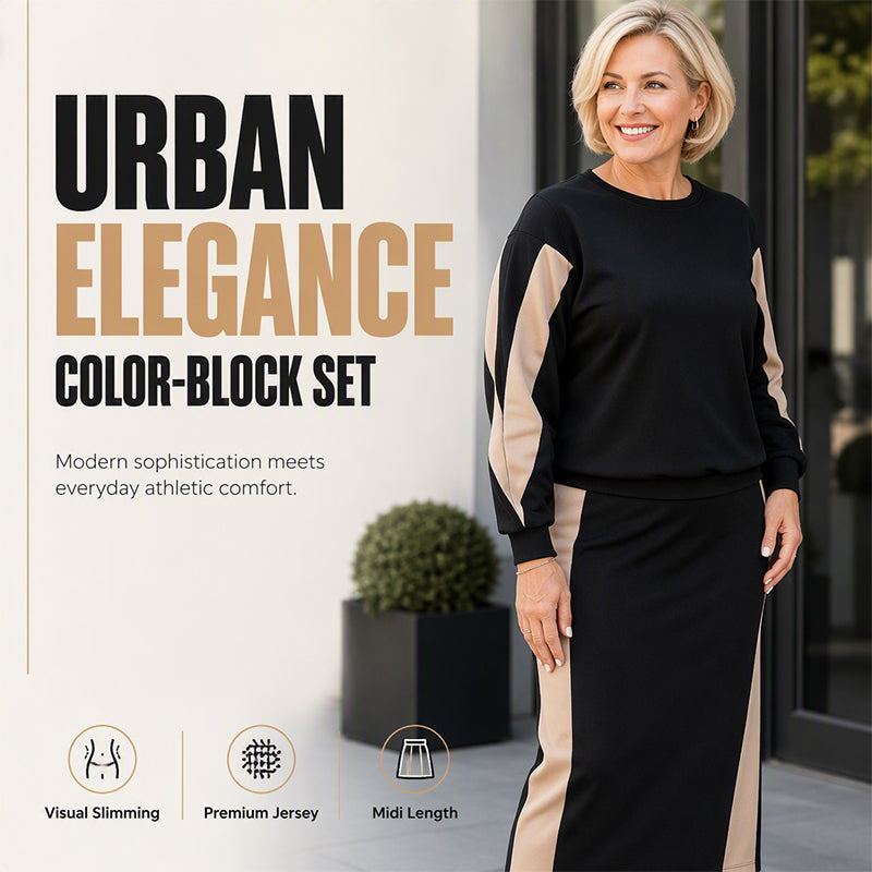 🖤Black Friday Sale🖤👗 Women's Knit Two-Piece Sweatshirt & Midi Skirt Set | Cozy & Coordinated – Effortless Chic for Everyday ✨