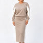 🖤Black Friday Sale🖤👗 Women's Knit Two-Piece Sweatshirt & Midi Skirt Set | Cozy & Coordinated – Effortless Chic for Everyday ✨