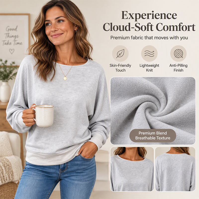 💖Black Friday Mega Deal – 50% off!💖 ✨Women's Casual Batwing Sleeve Sweater