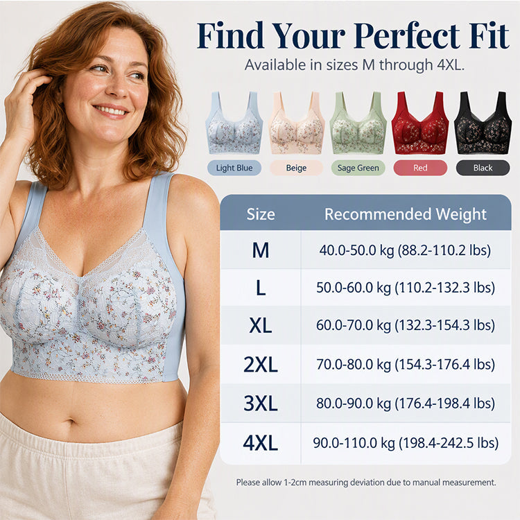 🌸Hot Sale 50% OFF🎀Women's Seamless Floral Lace Support Bra