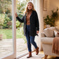 Casual Loose-Fit Cable Knit Hooded Jacket
