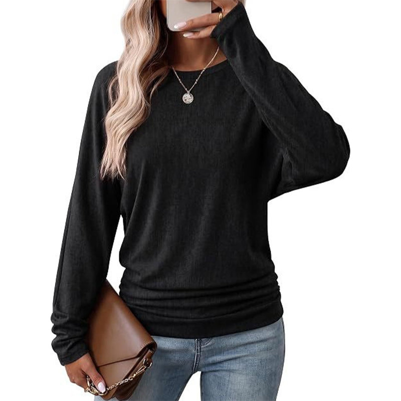 ⏳Limited time offer🔥Women’s Round Neck Batwing Long Sleeve Top