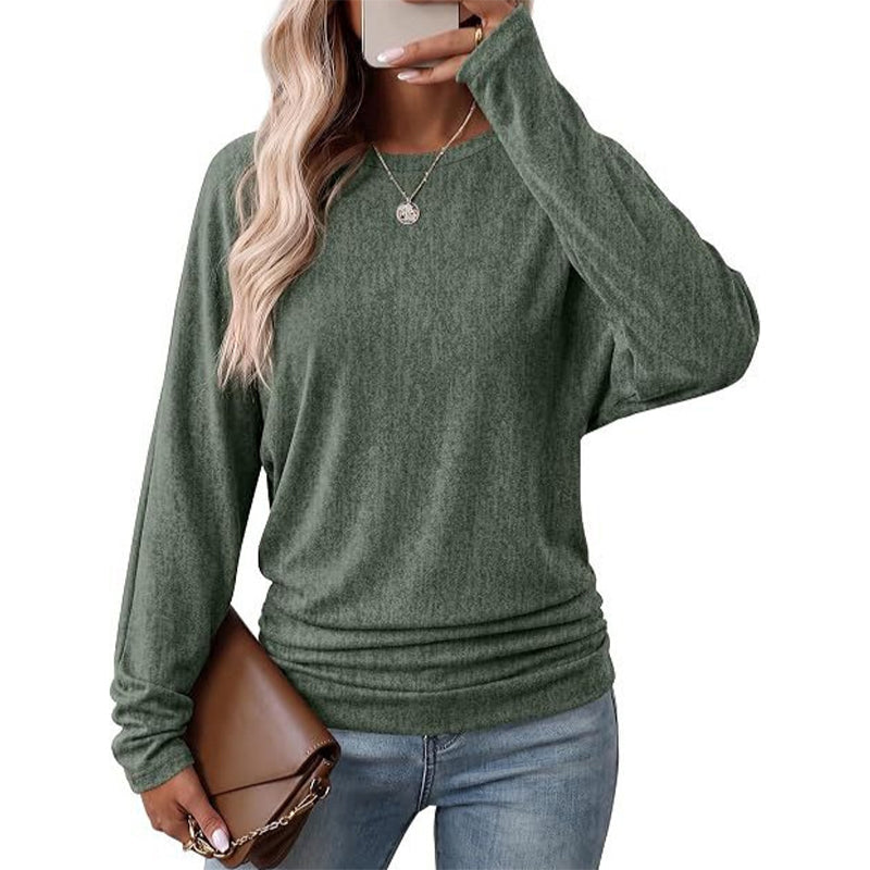 ⏳Limited time offer🔥Women’s Round Neck Batwing Long Sleeve Top