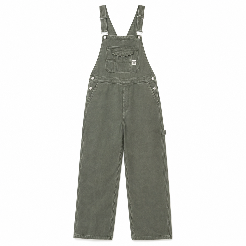 Men's Casual Loose Straight Leg Denim Overalls