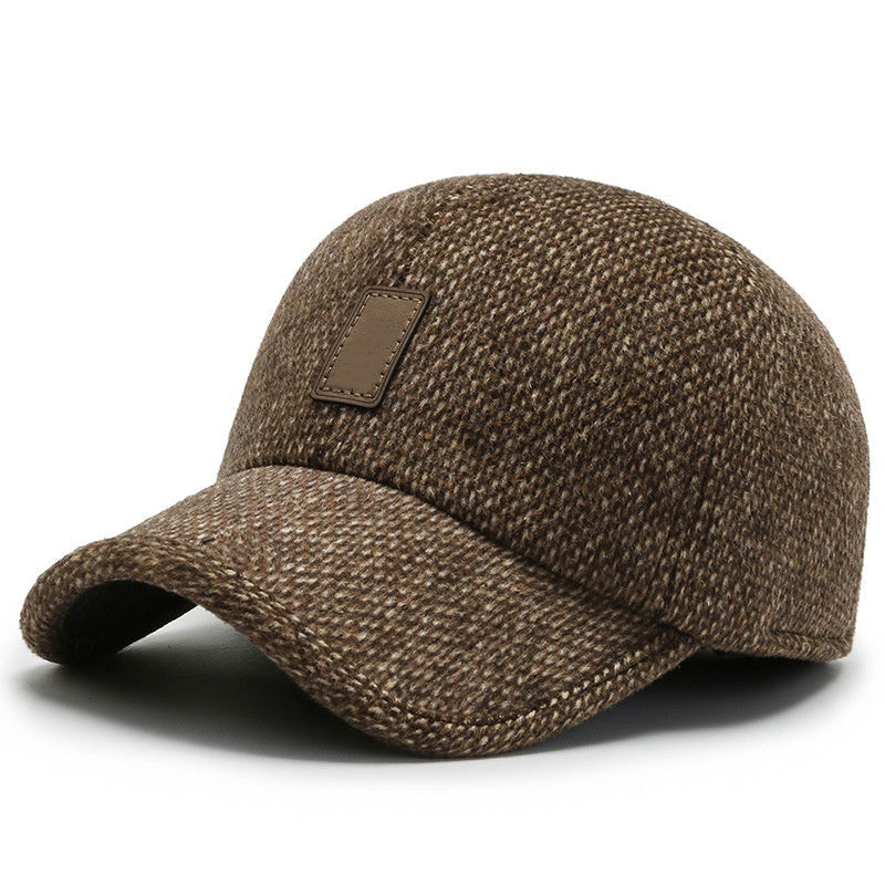 Men's Warm Baseball Cap with Ear Flaps