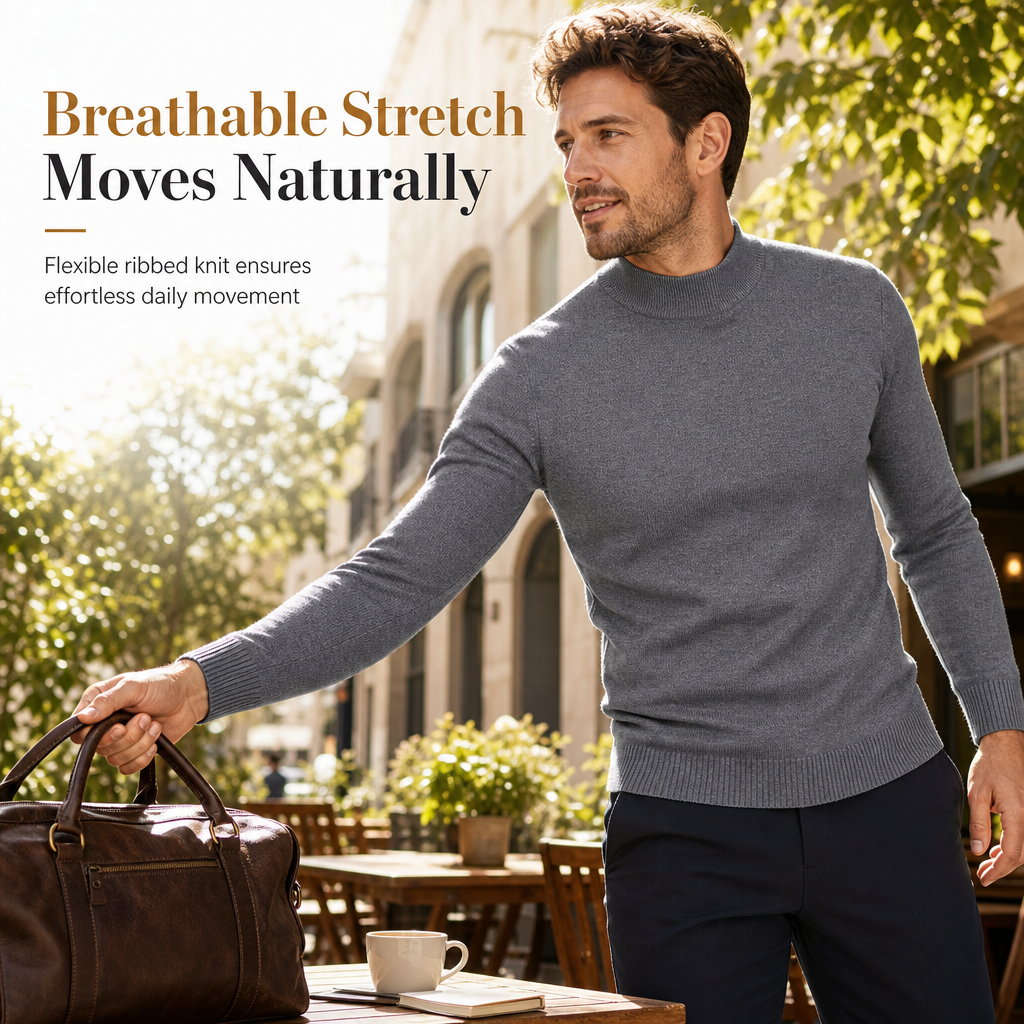 Men's Winter Slim Fit Pullover Knit Sweater